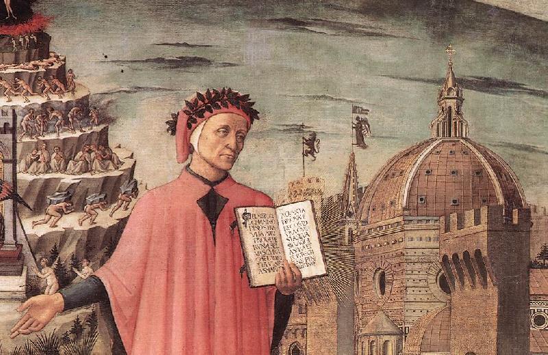Dante and the Three Kingdoms (detail) fdgj, DOMENICO DI MICHELINO